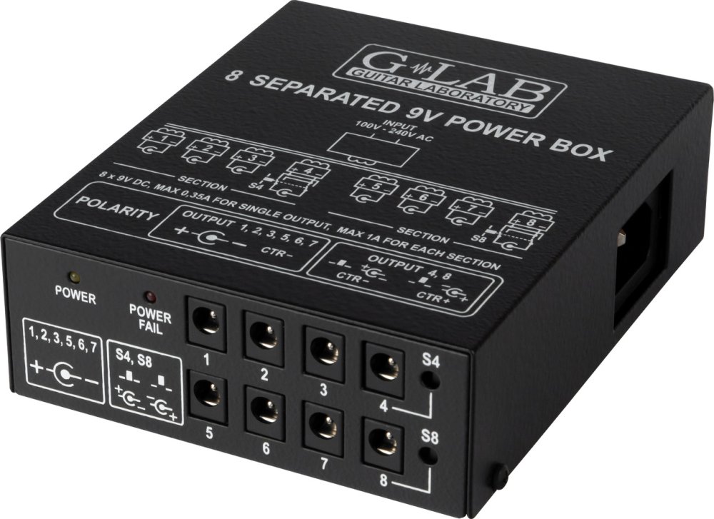 G-Lab 9V Power Box PB-1 - profesionální napájecí zdroj pro kytarové efekty